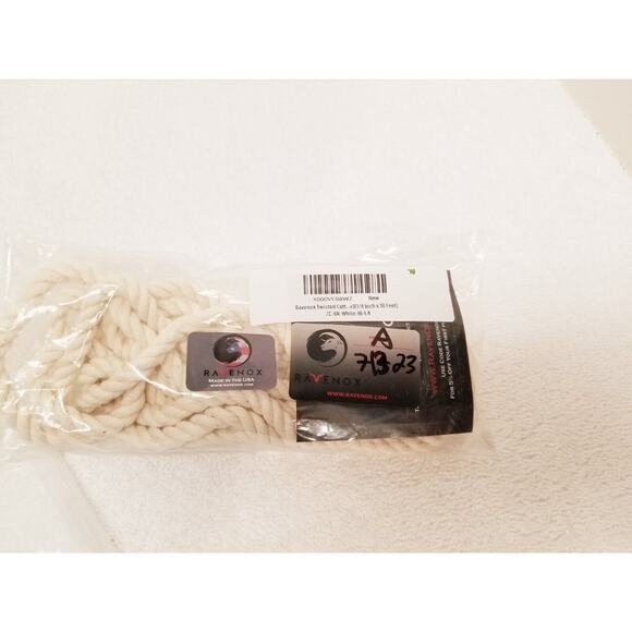 New Ravenox twisted cotton 1/4 x10 foot ZC-BR-White 10-1.4 lot 56 - Picture 3 of 4